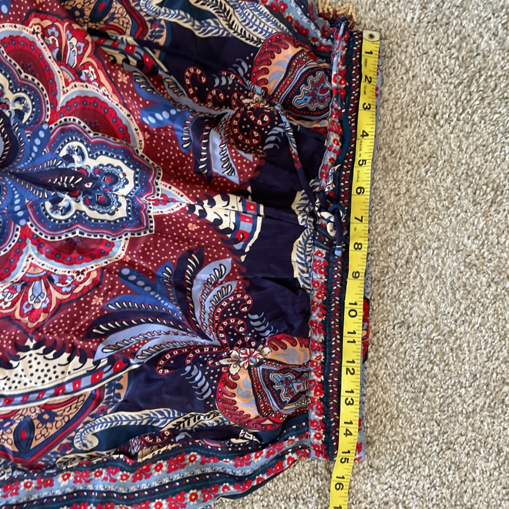 FARM Rio Navy, Red & Cream Paisley Drawstring pants - Picture 5 of 7